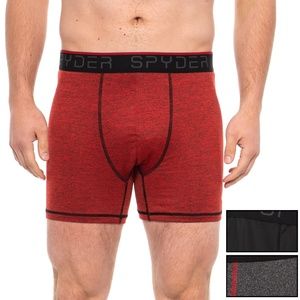 Spyder Men's Boxer Briefs Large 3 Pack Red Black